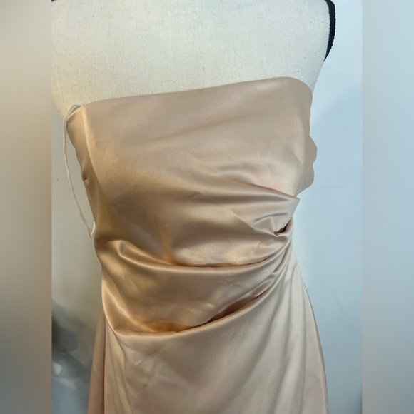 Michaelangelo Light Pink Satin Maxi Dress - Picture 10 of 12